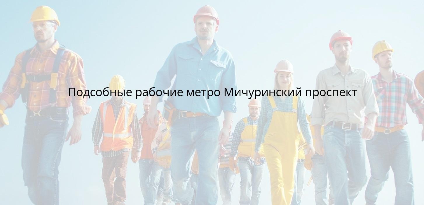 Подсобные рабочие метро Мичуринский проспект
